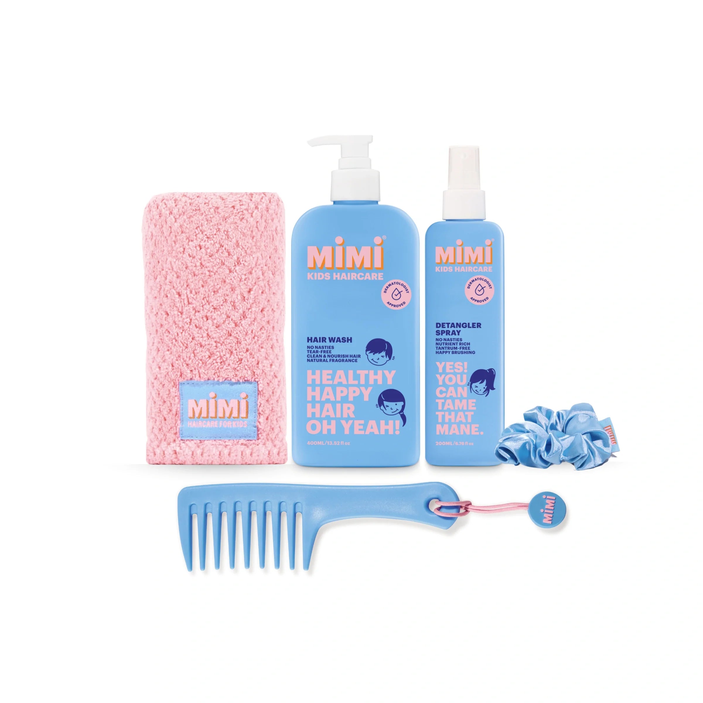 Mimi starter bundle with products on a blue background